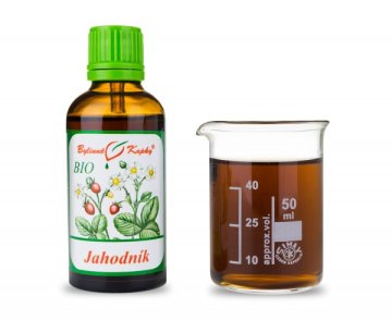 Liść Truskawki + Kwiat BIO - krople ziołowe (nalewka) 50 ml