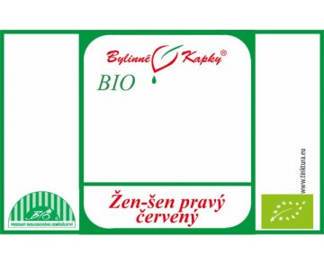 Żeń-szeń (ginseng, ginseng) prawdziwy czerwony BIO - krople ziołowe (nalewka) 50 ml